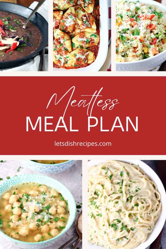 Weekly Meal Plan {Meatless Meals}