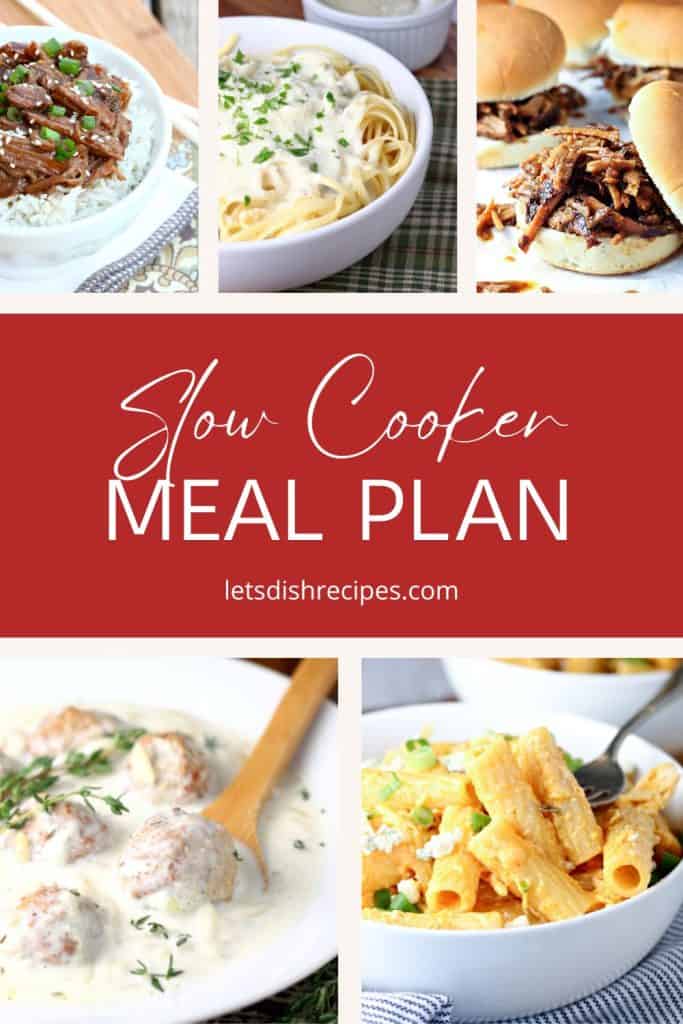 Slow Cooker Meal Plan Collage
