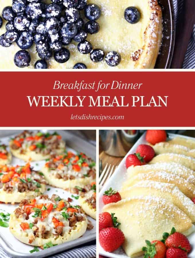 Breakfast for Dinner - Meal Plan Collage