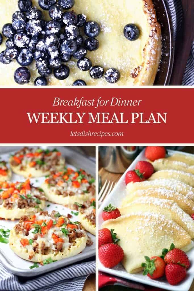 Breakfast for Dinner - Meal Plan Collage