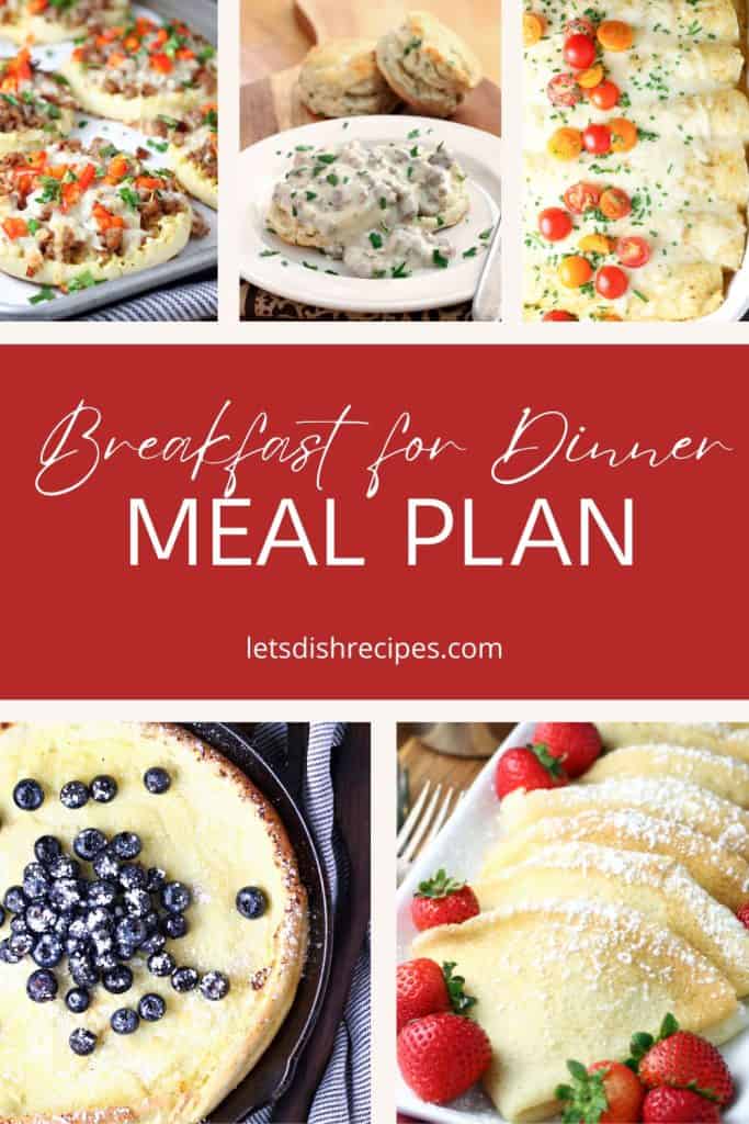 Breakfast for Dinner - Meal Plan Pin