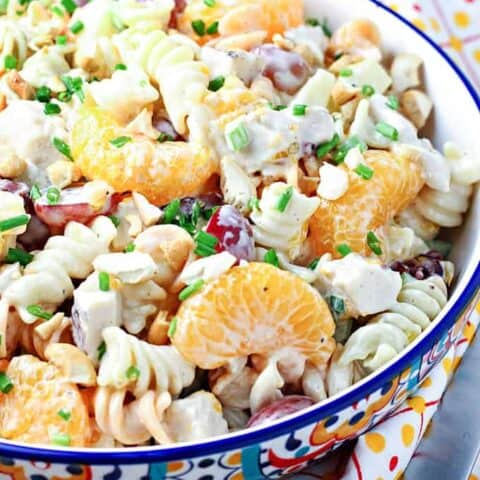 Orange Pineapple Chicken Pasta Salad feature