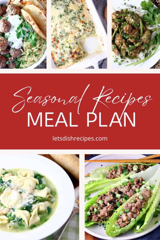 Seasonal Recipes - Meal Plan Collage