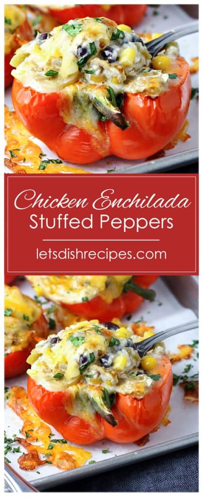 Chicken Enchilada Stuffed Peppers