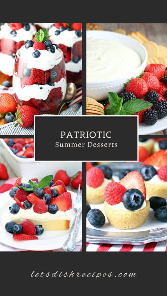 Patriotic Summer Desserts Collage