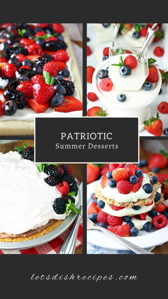 Patriotic Summer Desserts Collage