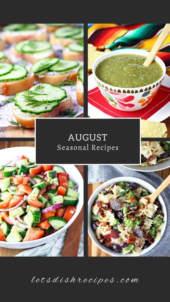 August Seasonal Recipes