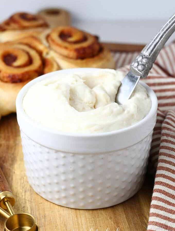 Quick Cinnamon Roll Frosting with No Cream Cheese