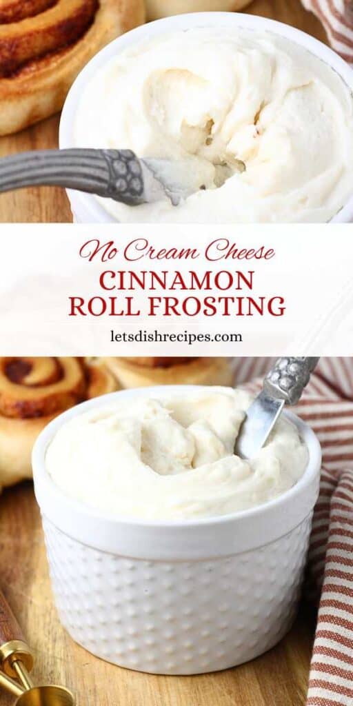 Quick Cinnamon Roll Frosting with No Cream Cheese