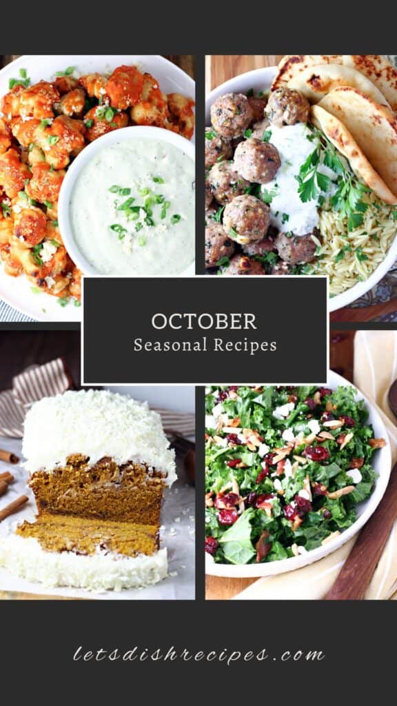 Collage of October Seasonal Recipes