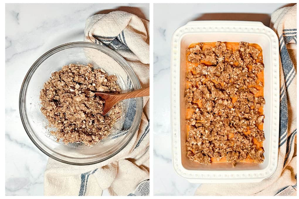 Sweet Potato Casserole steps.